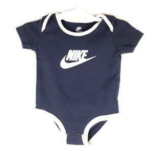 Nike Blue White Infant Baby Bodysuit One Piece Size 3-6 months Athleisure Sport